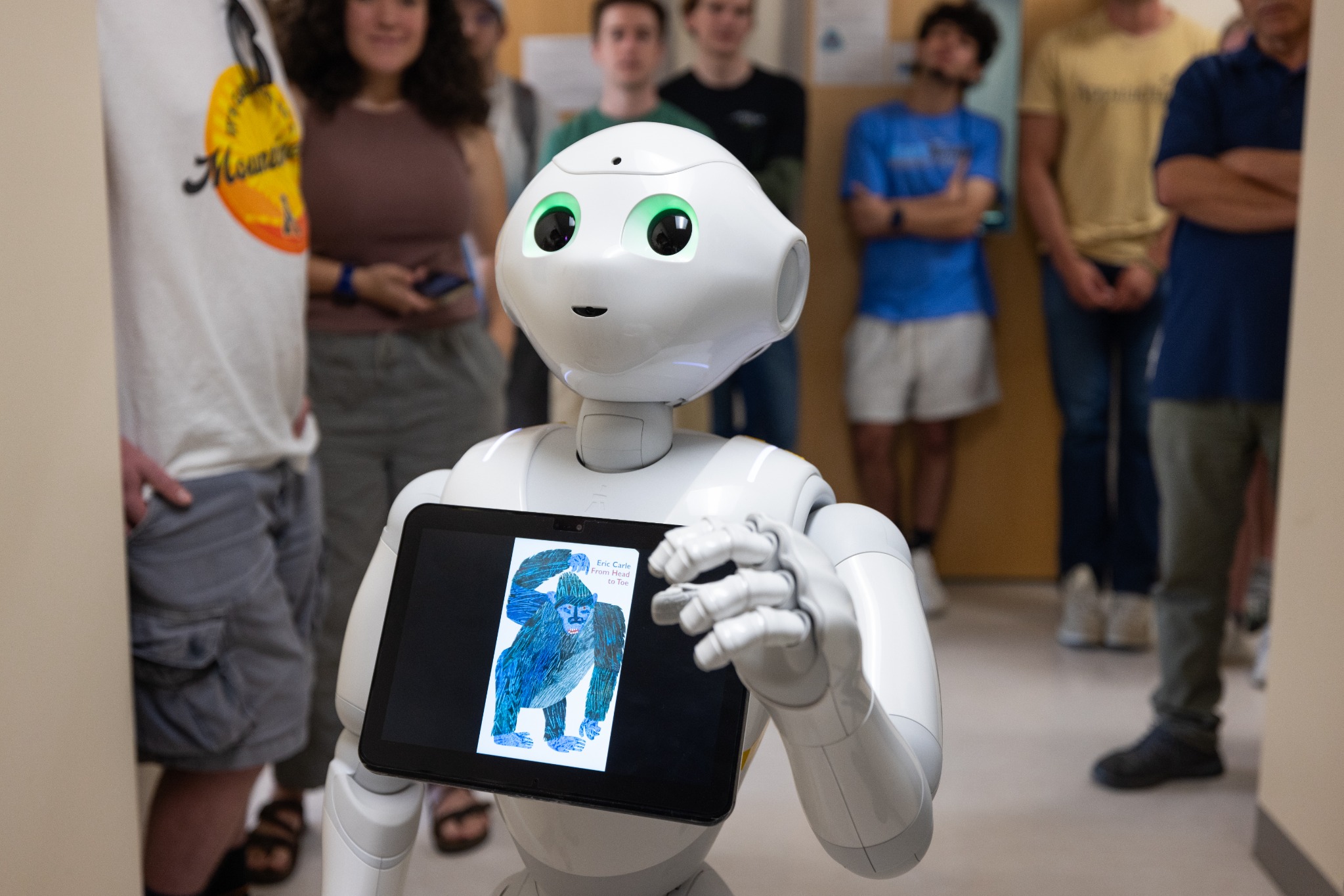 Humanoid robot YeRo demonstrating interactive story